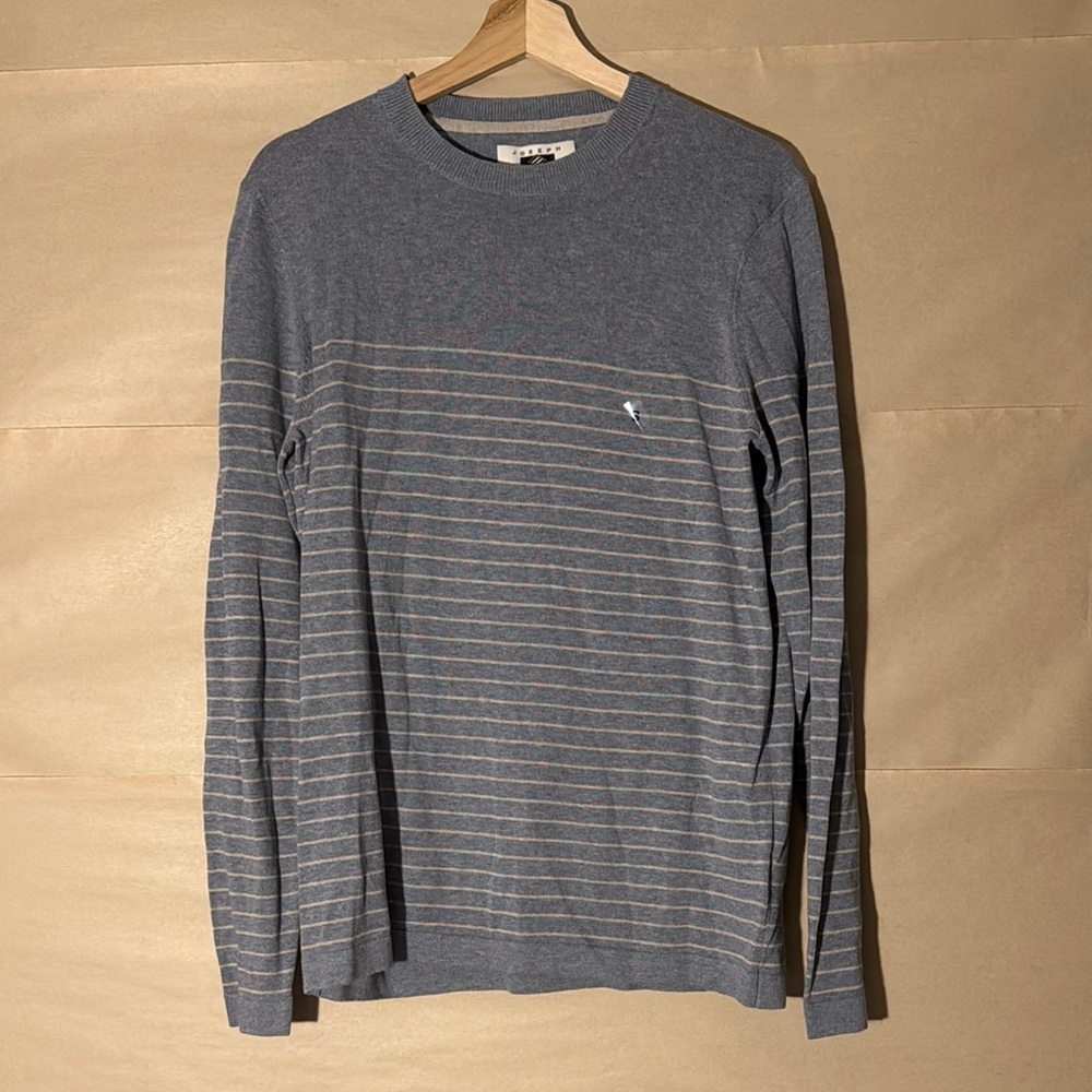 Joseph Abboud Gray Long Sleeve Tee Striped